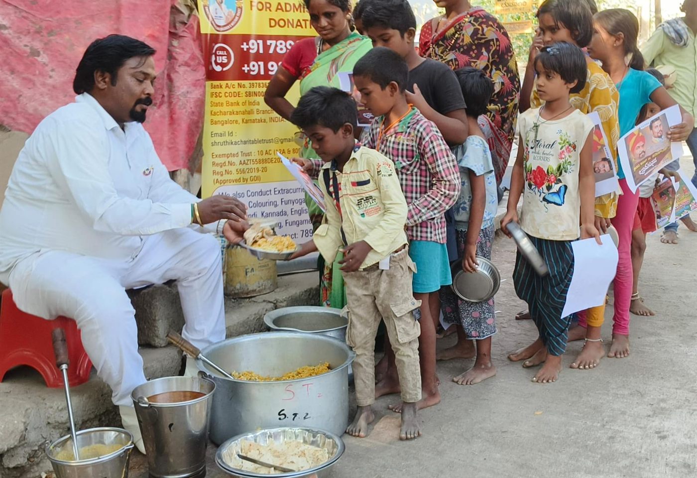 Lion Dr. S. Sathish during a service activity of the trust