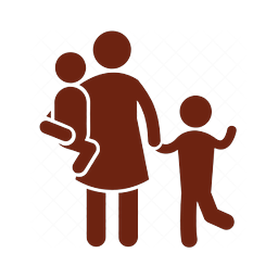 An adult minding a small child